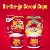 Lucky Charms Gluten Free Cereal with Marshmallows, Kids Breakfast Cereal, Made with Whole Grain, 4 Cereal Cups, 6.8 oz
