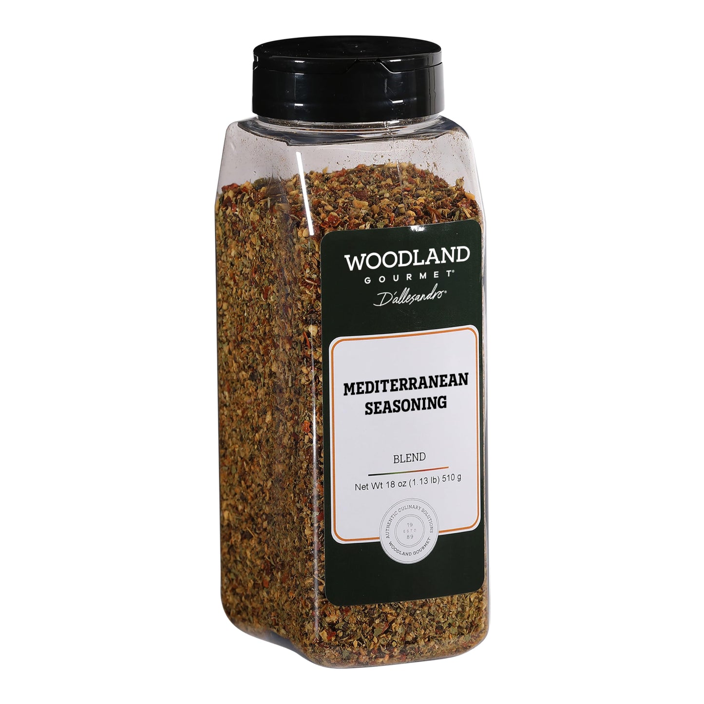 Mediterranean Seasoning, 18 oz - Greek Herb & Lemon Spice Blend - All Purpose Mediterranean Grill Rub, by Woodland Gourmet