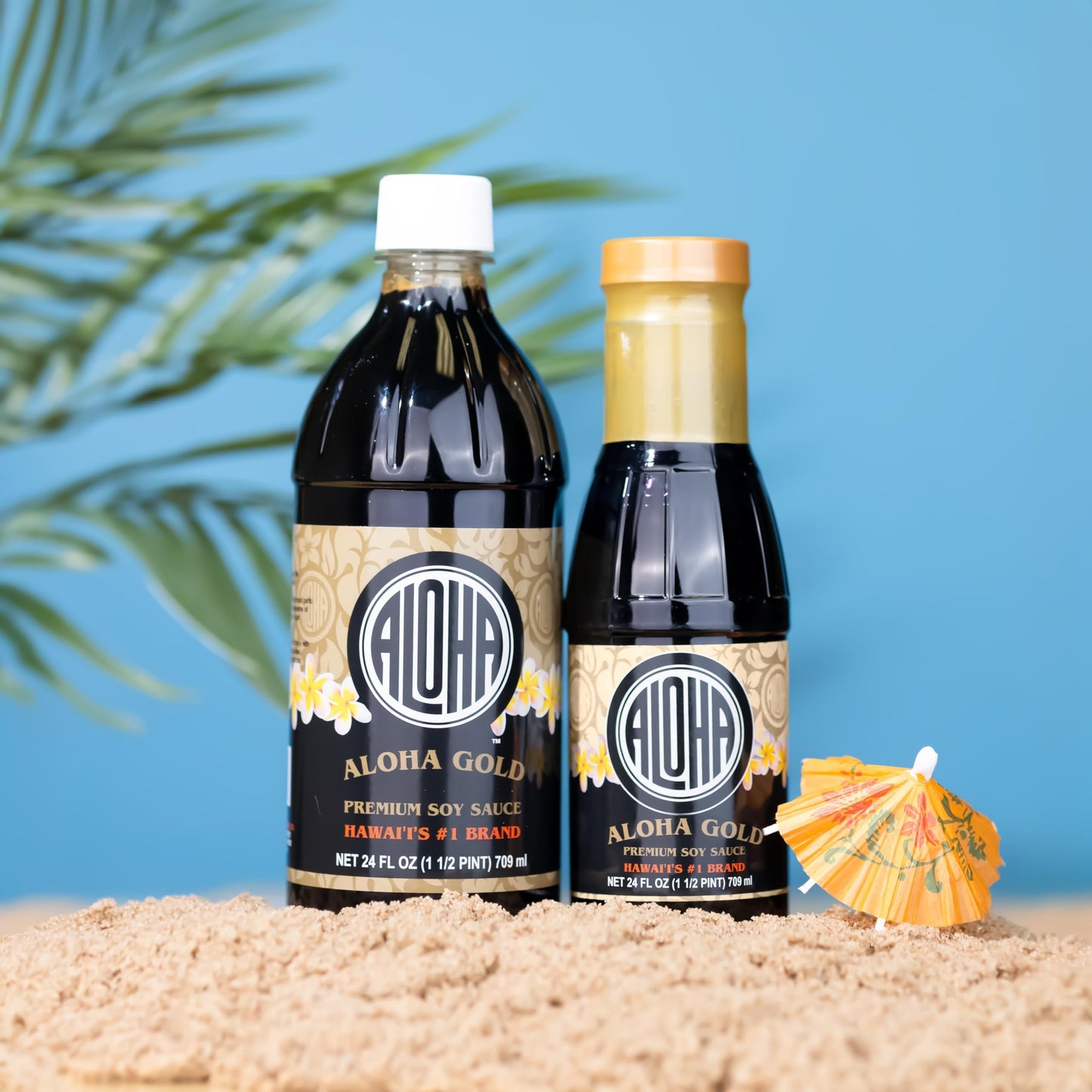 Aloha Shoyu - Gold Premium Soy Sauce - Bold Flavor - Made in Hawaii - 24 oz. Bottle