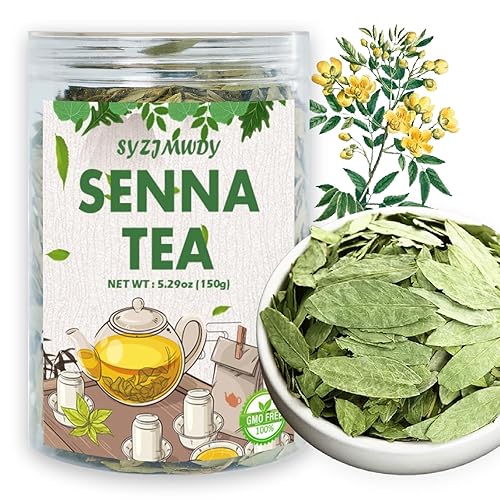 5.29oz Premium Senna Leaf, Cut & Sifted Plant-Based Tea, Bottle Packing, No Additives Pure Senna Leaves for Steeping Hot or Iced Tea?3-5 mins Steeping
