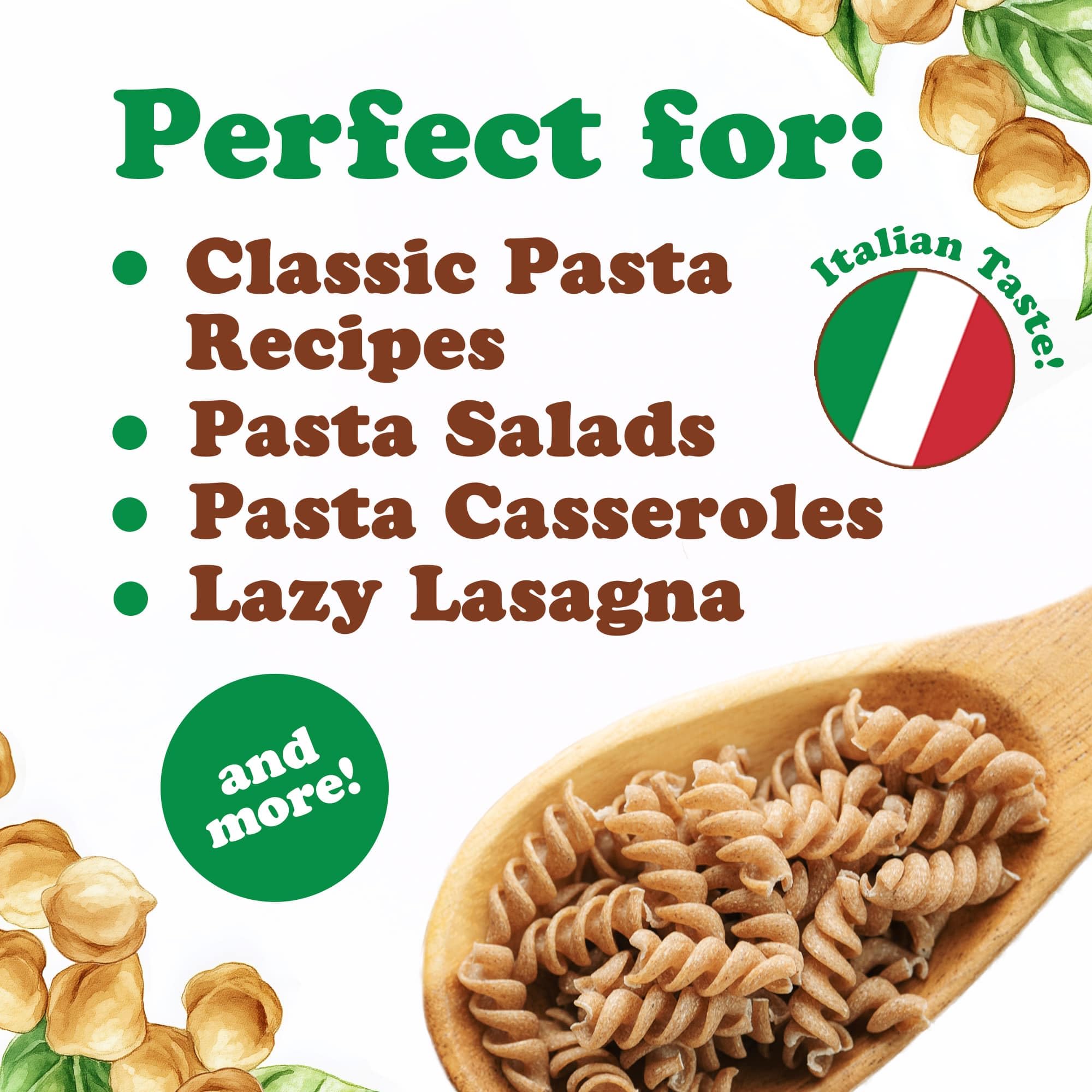 Food to Live Organic Chickpea Fusilli Pasta, 8.8 OZ (Pack of 2) - Non-GMO, Single Ingredient. No Additives. No Major Allergens. Good Source of Plant