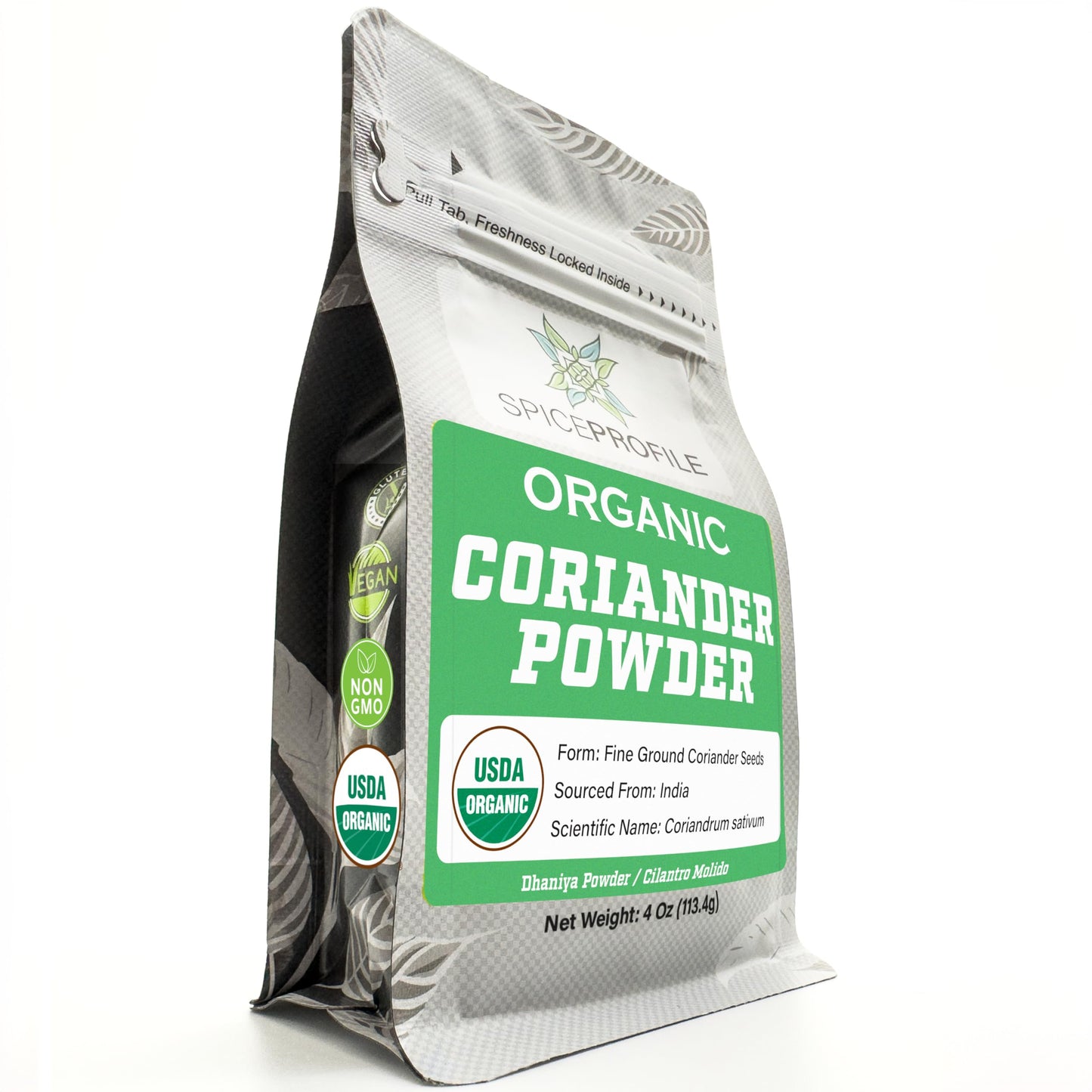USDA Organic Coriander Powder (4 oz) - Spice Profile Freshly Ground Dhaniya & Cilantro Molido, Lab Tested for Purity