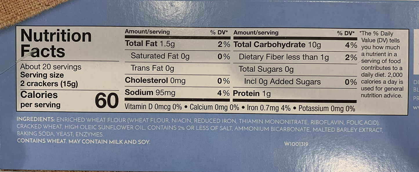 Wellington Stoned Wheat Crackers 10.6 oz (3 packs) Non GMO packaged by UpArrow Co.