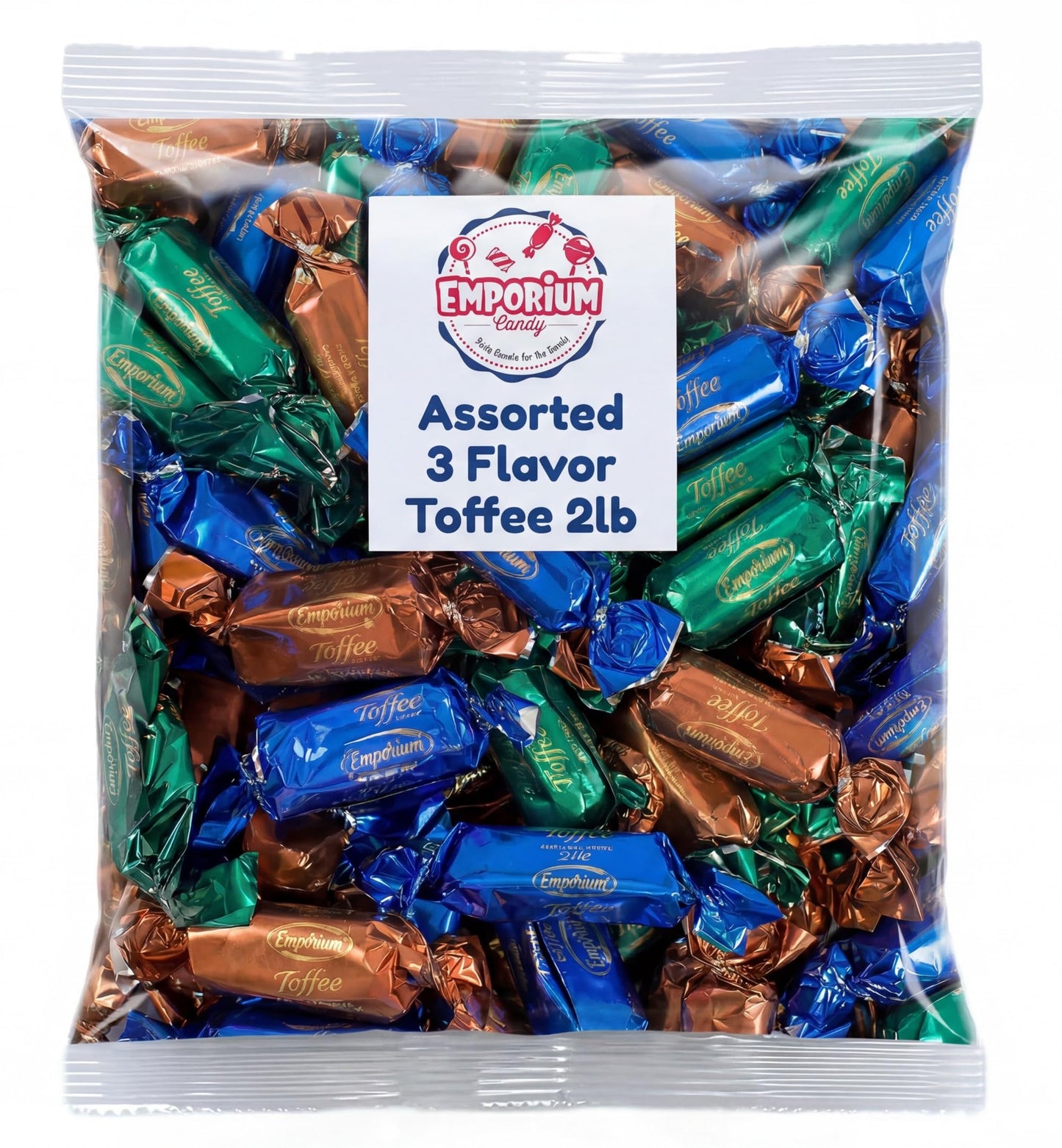 Assorted Toffee Candy - 2 lbs of Fresh Delicious Assorted Individually Wrapped Toffee