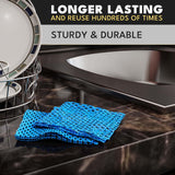 Non Scratch Dish Scrubbers for Cleaning Dishes (12 PK) - Reusable Kitchen Sponge - Replace Dish Sponges for Washing Dishes - Best Household Scrubbing