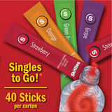 Skittles Zero Sugar Low Calorie Singles To Go Bulk Variety Pack Drink Mix - 2 Boxes of 40 Sticks Each - 80 Total Sticks - 4 Fruity Flavors