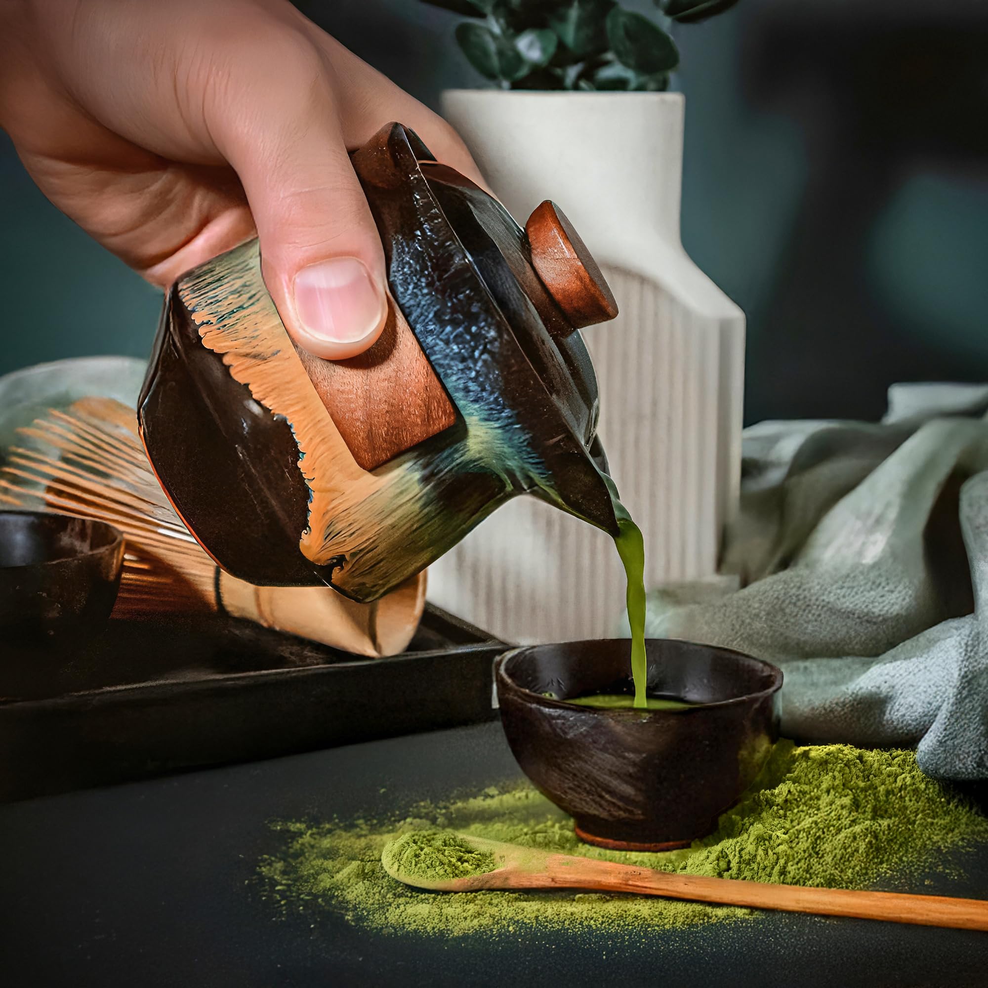 Harmony Leaf Ceremonial Grade Matcha Green Tea Powder, 4 oz, 50+ Servings, Smooth and Vibrant Matcha