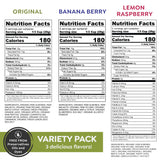 Witzi's Grain Free Granola, Variety Pack, 5oz (Pack of 3), Original, Banana Berry, Lemon Raspberry, Made with Almonds, Walnuts & Pecans, Vegan, Keto