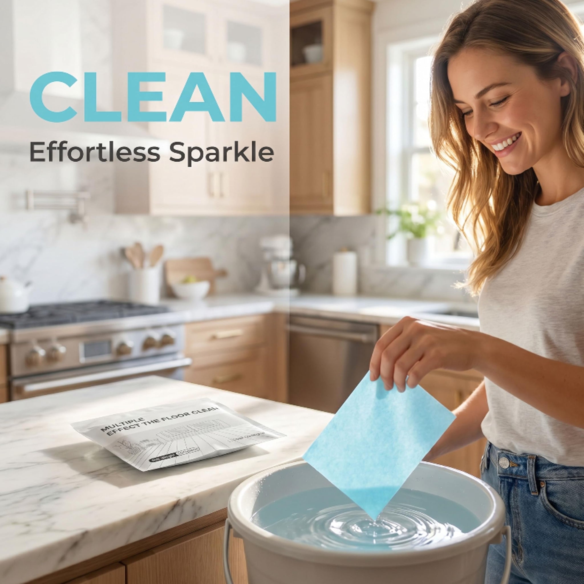 YQKSWG 100 Piece Floor Cleaning Tablets Multi-Surface Cleaner, Floor Cleaning Tablets Sheets, Water Soluble Floor Cleaner for Mopping for Hardwood