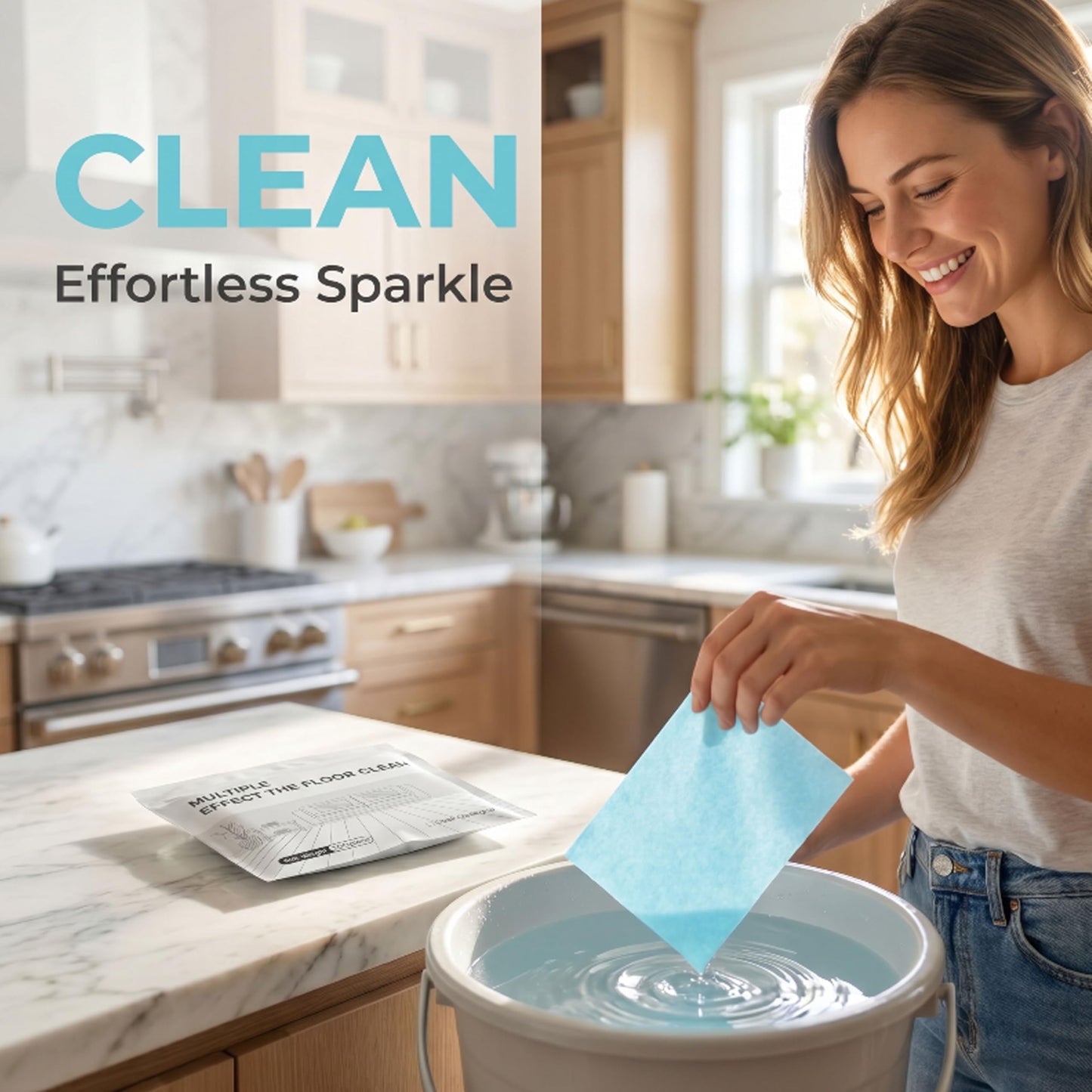 100 Piece Floor Cleaning Tablets Multi-Surface Cleaner, New Floor Cleaning Tablets Sheets, Water Soluble Floor Cleaner for Mopping for Hardwood