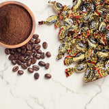 Colombian Coffee Flavor Filled Hard Candy-1.5 lbs Flavorful Coffee Filled Bon Bons for a Quick Burst of energy-Individually wrapped