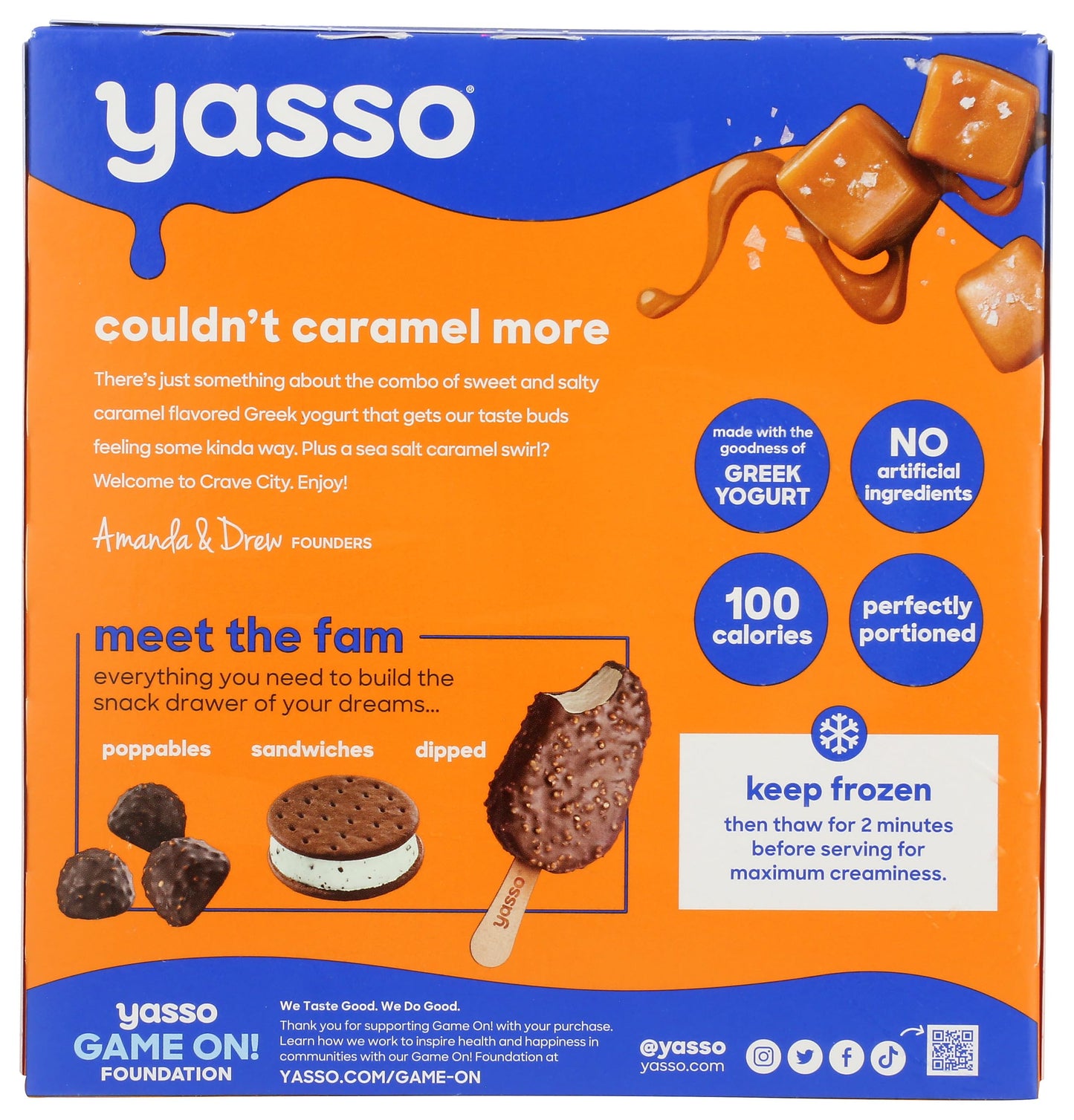Yasso Sea Salt Caramel Frozen Greek Yogurt Bar 4 Count, 14 FZ