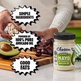 Chosen Foods Classic Vegan Avocado Oil-Based Mayonnaise, Gluten & Dairy Free, Low-Carb, Keto Diet Friendly, Mayo for Sandwiches, Dressings and Sauces