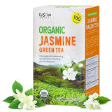 Fusion Organic Jasmine Green Tea - 100 Bags, Traditionally Scented, Refreshing Floral Fragrance - 6oz (170g)