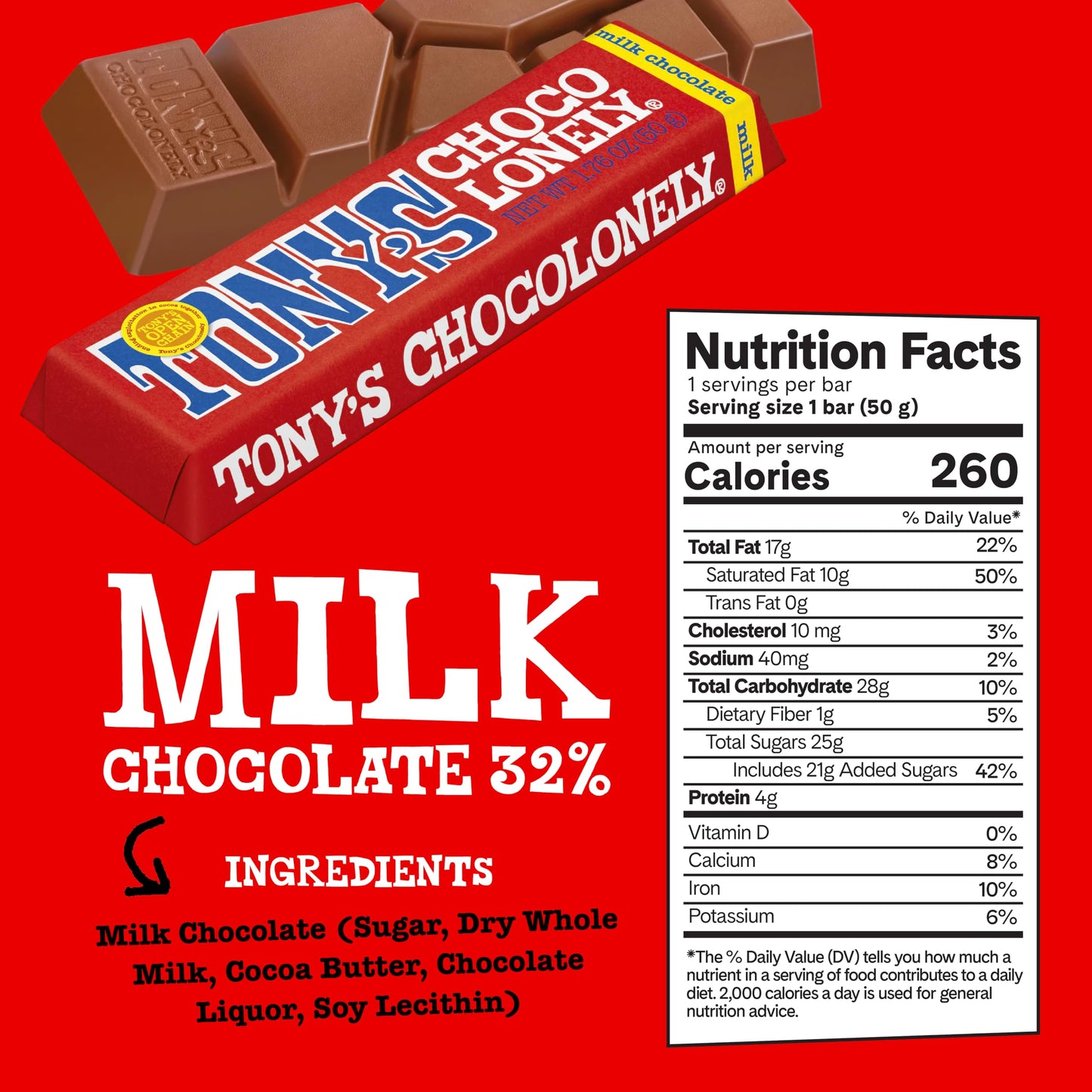 Tony’s Chocolonely Rainbow Chocolate Candy Bar Variety Pack, Belgian Dark & Milk Chocolate With Sea Salt, Caramel, Almond, Hazelnut, & Nougat, Made