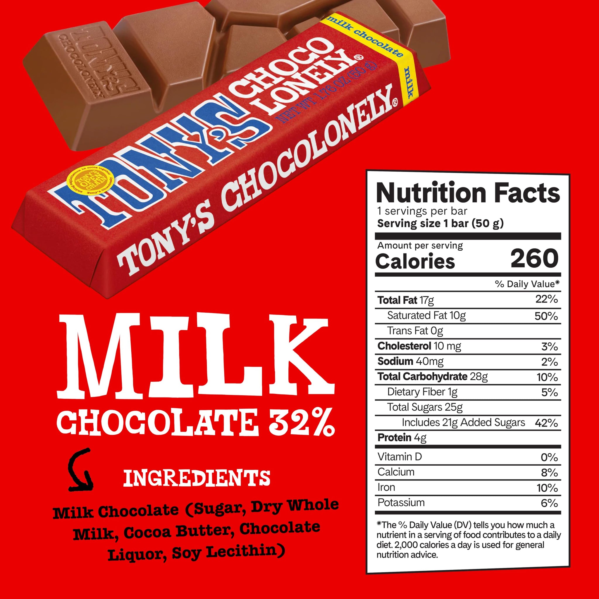 Tony’s Chocolonely Rainbow Chocolate Candy Bar Variety Pack, Belgian Dark & Milk Chocolate With Sea Salt, Caramel, Almond, Hazelnut, & Nougat, Made