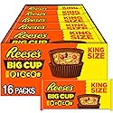 REESE'S Big Cup with Pieces Milk Chocolate King Size Peanut Butter Cups, Candy Packs, 2.8 oz (16 Count)