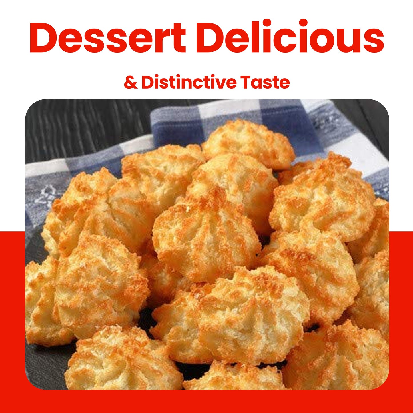 Coconut cookies - Macaroon yogurt cookie - Fresh - No Cholesterol - Delicious Dessert - Soft and Chewy - 7 oz - Pack of 01
