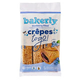 bakerly Blueberry Filled Crepes to go! Non GMO, Free from Artificial Flavors & Colors, Pack of 4, 6-Count (24 Total Crepes)