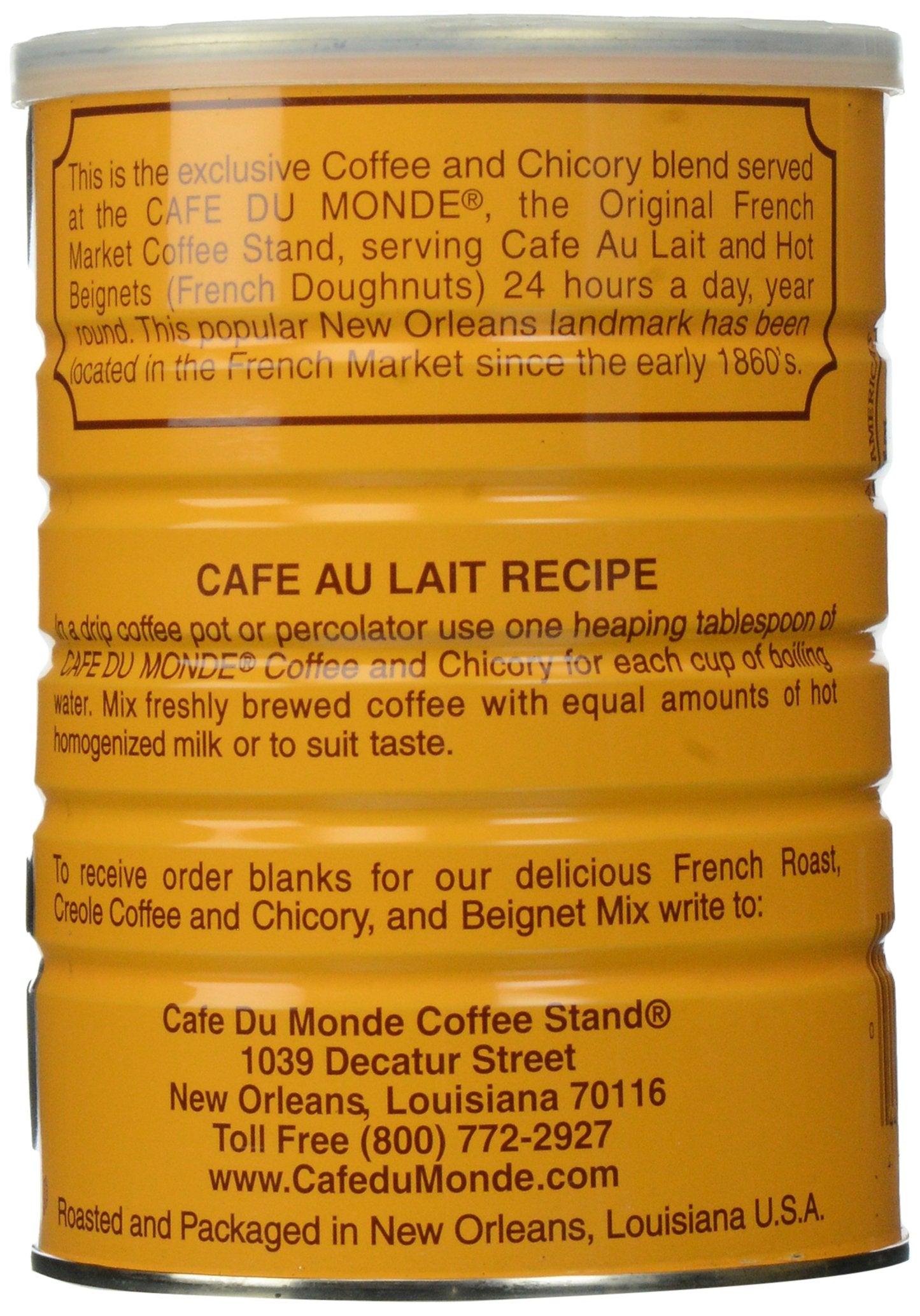 Cafe Du Mond Coffee and Chickory, 15 Ounce