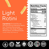 Fiber Gourmet Light Rotini Keto Pasta - Low Net Carb Pasta with High Fiber, 56% Fewer Net Carbs, 110 Calories, Non-GMO Italian Made, Kosher Certified