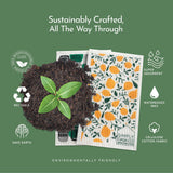 SIMPLYCASA Long 5?Pack Swedish Dishcloths - Reusable, Cellulose Sponge Dish Cloths for Washing Dishes, Paper Towel Replacement, Plastic-Free