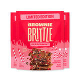 Brownie Brittle - Chocolate Chip Peppermint Thin and Crispy Sweet Snacks (Pack of 3, 4 oz), Rich Gourmet Brownie Bites Dessert