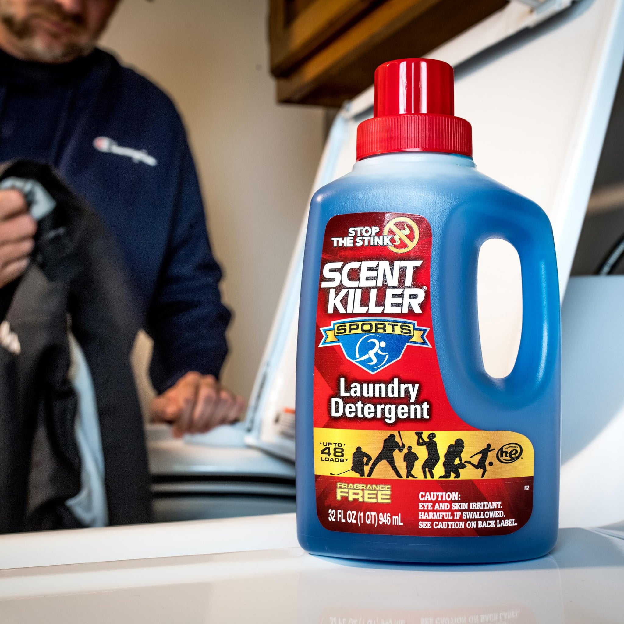 Scent Killer Sports Laundry Detergent for Smelly Clothes - Active Wear Laundry Detergent and Odor Eliminator - Deep Cleaning Sports Detergent