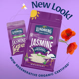 Lundberg Jasmine Rice, Regenerative Organic Certified - Non-Sticky, Aromatic Long-Grain White Rice, Responsibly Grown in California, 32 Oz