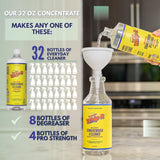 Whip It Cleaner, Multi Purpose Stain Remover CONCENTRATE, Makes 32 Bottles, Plant Based Enzyme Cleaner, Cleaning Food, Grease, Coffee, Wine, Baby