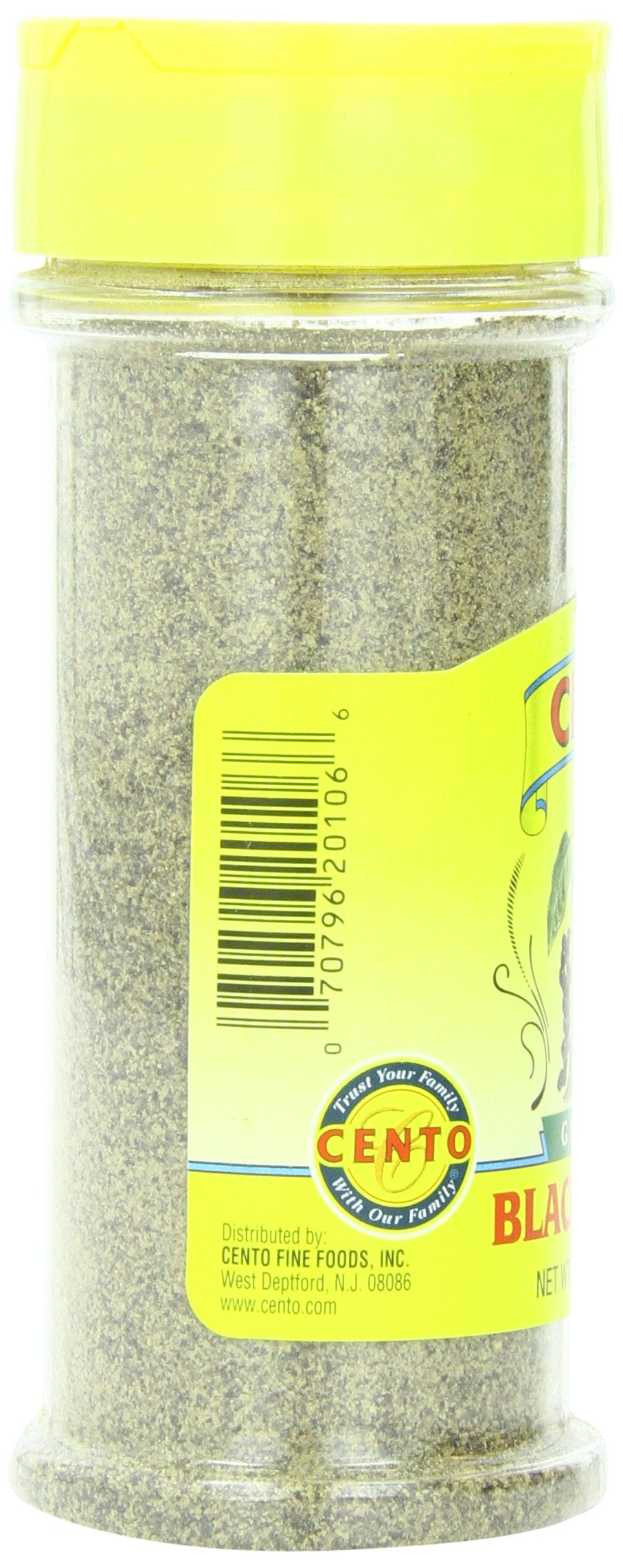 Cento Ground Black Pepper, 3 Ounce Bottles (Pack of 12)