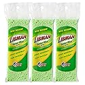 Libman 1487 Gator Mop Refill Pack - Extra-Absorbent, Cellulose Coated Sponge Replacement Heads for The Standrd 9 Inch Libman Gator Mop, 3-Pack