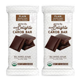 Missy J's Organic Carob Dark Delights Unsweetened Plain Candy Bar 3 Oz 2 Pack | Vegan, Gluten and Caffeine Free, Healthy Substitute for Chocolate