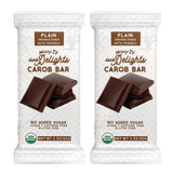Missy J's Organic Carob Dark Delights Unsweetened Plain Candy Bar 3 Oz 2 Pack | Vegan, Gluten and Caffeine Free, Healthy Substitute for Chocolate