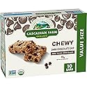 Cascadian Farm Organic Chewy Granola Bars, Dark Chocolate Chip, Value Size, 10 Bars, 12.3 oz