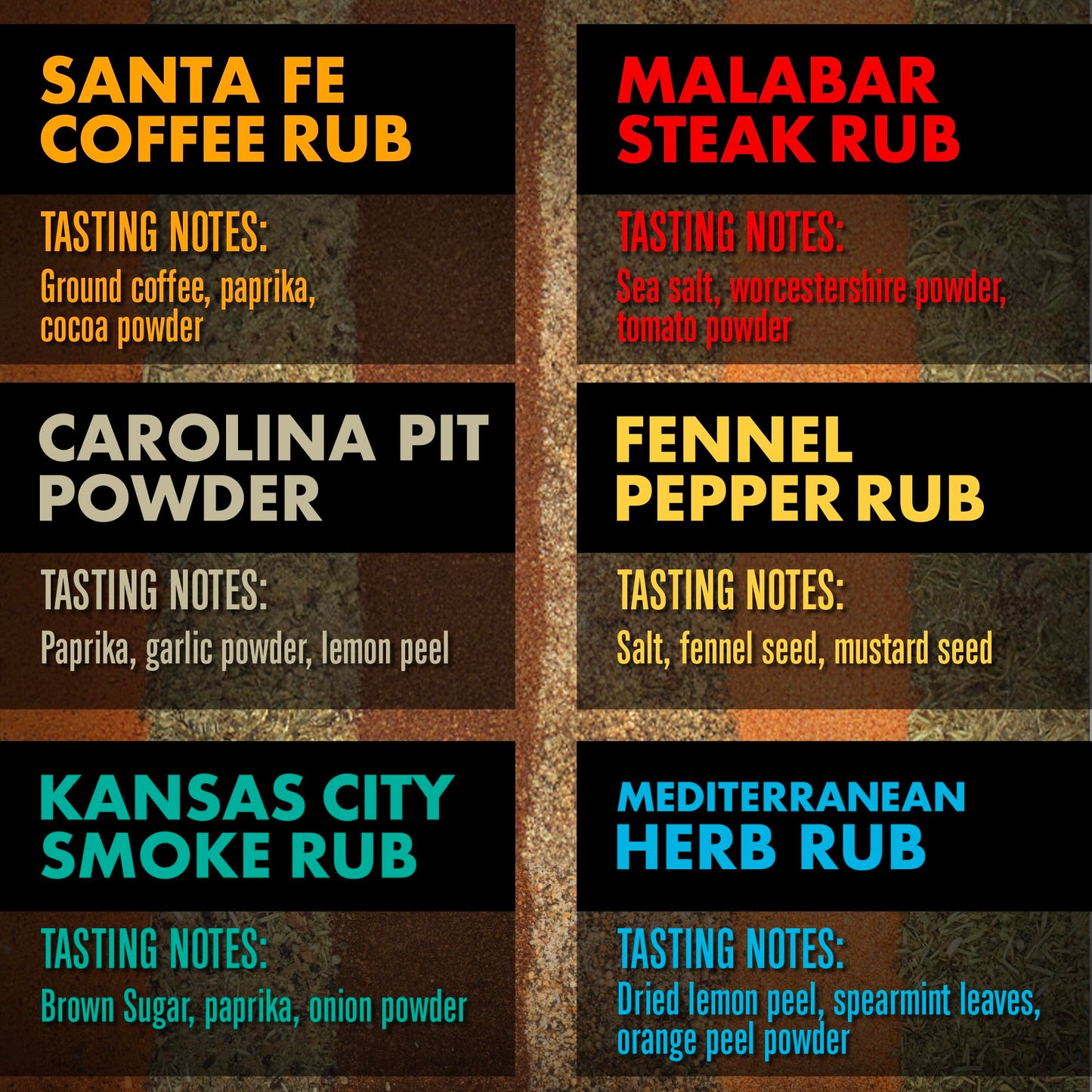 Steven Raichlen's Planet Barbecue Gourmet BBQ Rubs & Spices Gift Box 6 Pack- Grill Seasonings Set with Worldwide Flavors- Great Grilling Gift for Men