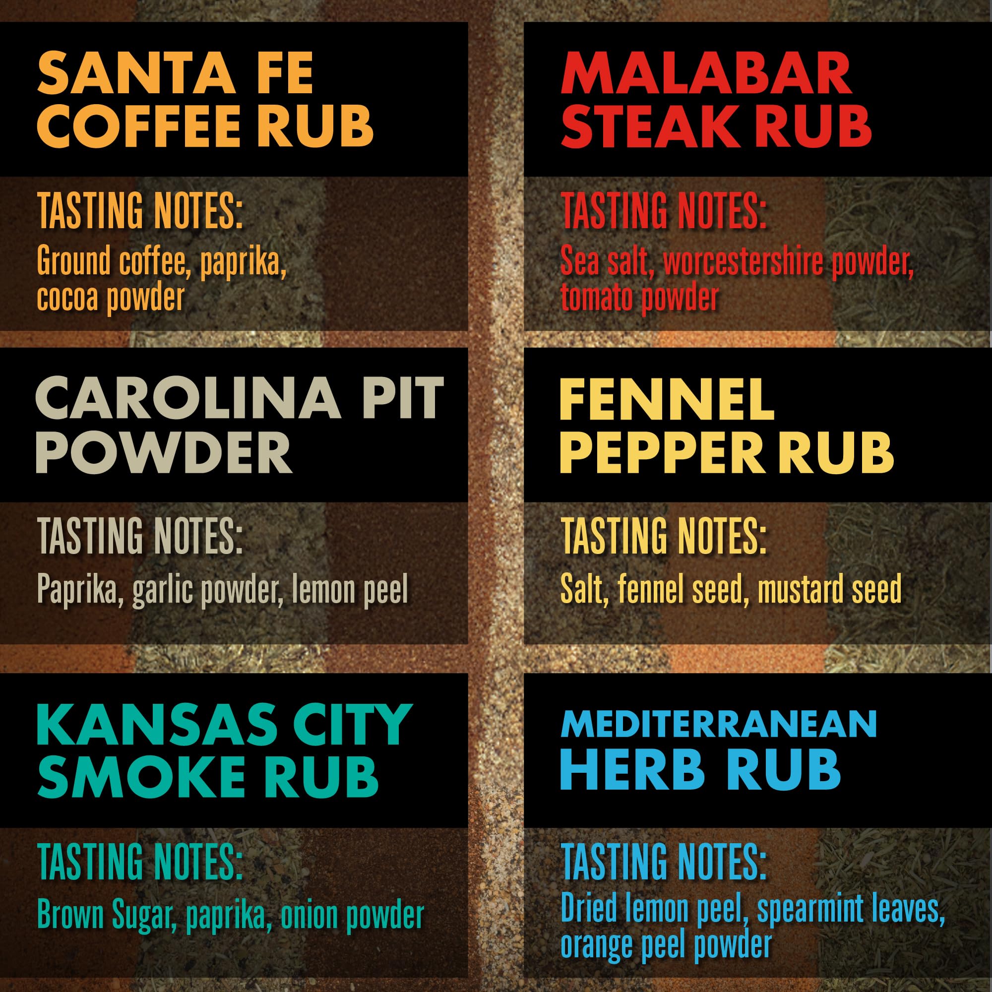 Steven Raichlen's Planet Barbecue Gourmet BBQ Rubs & Spices Gift Box 6 Pack- Grill Seasonings Set with Worldwide Flavors- Great Grilling Gift for Men