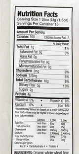 Rudis Bakery Organic 100% Whole Wheat Sliced Bread, 22 OZ