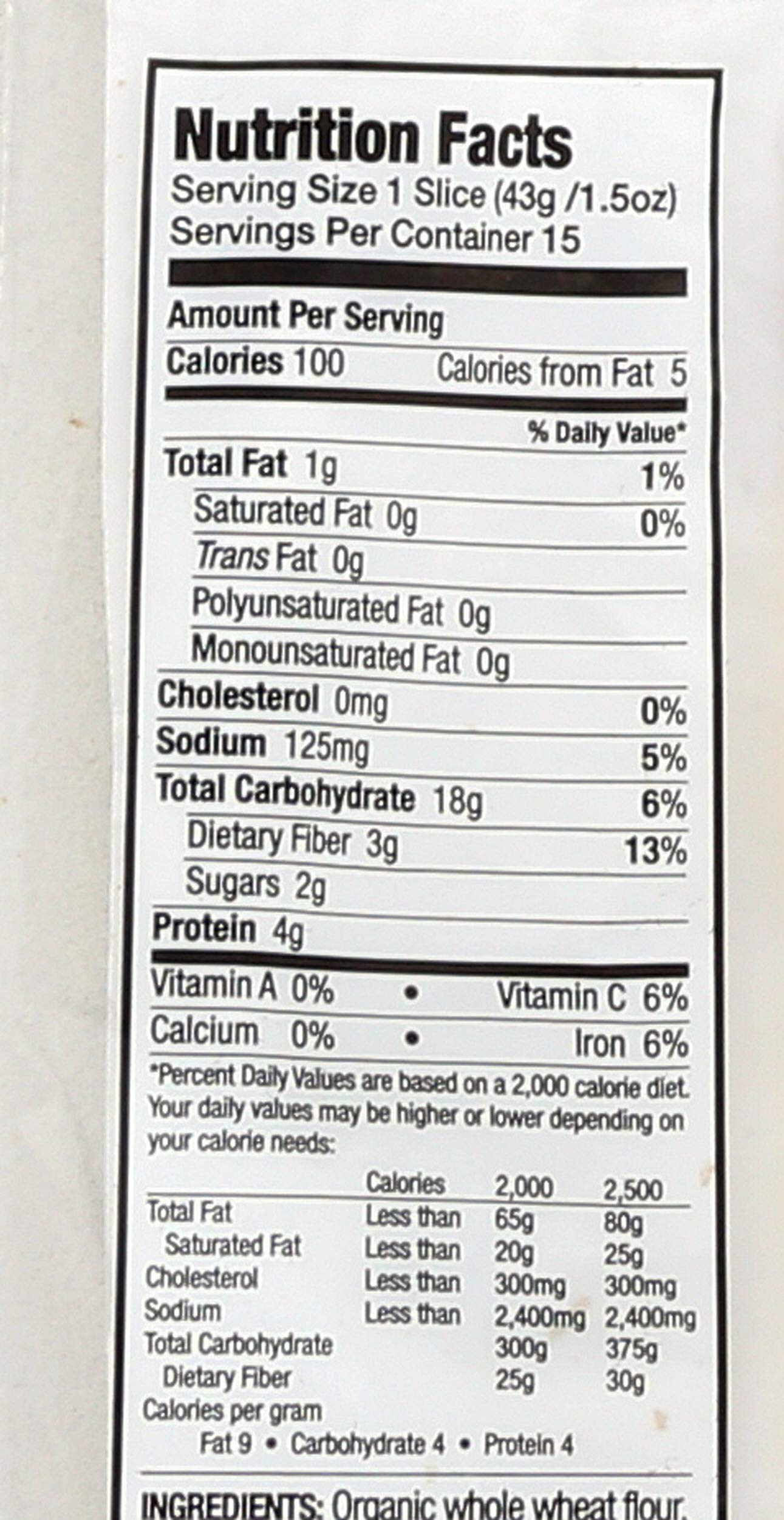 Rudis Bakery Organic 100% Whole Wheat Sliced Bread, 22 OZ