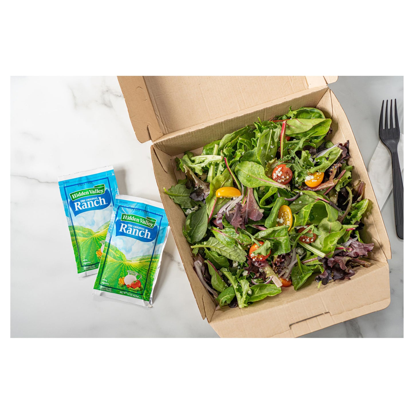 Ventura Foods Hidden Valley Original Ranch Dressing and Dip, 1.5 oz Individual Packets, Creamy Herb and Spice Blend, 84 Count