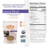 Nana Joes Granola Savory Blend | Pecan, Almond & Cashew | Handmade Gluten-Free, Vegan, Healthy, Plant-Based, Organic, No Refined Sugar or