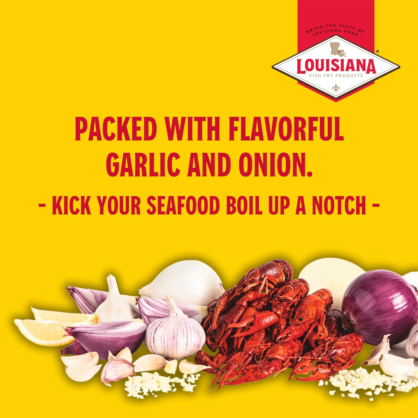 Louisiana Fish Fry Products Smashed Garlic Boil Booster - Garlic and Onion Flavors - Crab, Shrimp, Crawfish Seasonings, Mix and Spice Enhancer - Low