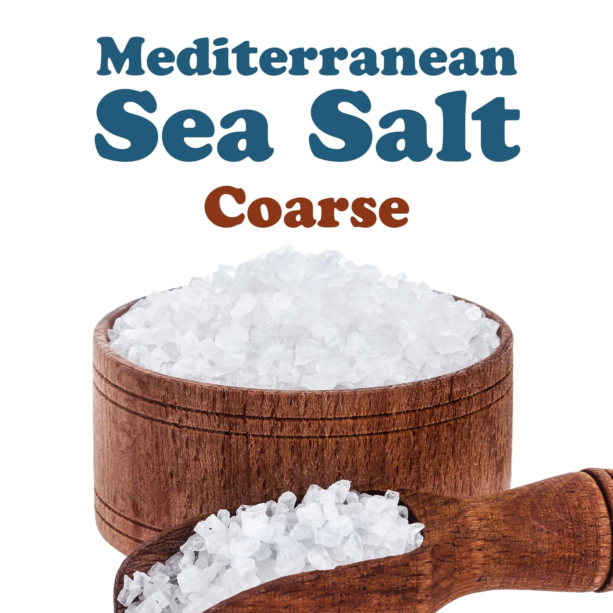 Food to Live Mediterranean Sea Salt, 12 Pounds - Coarse Grain, Pure Crystals, No Additives, No Preservatives, Vegan, Kosher. Rich Minerals.