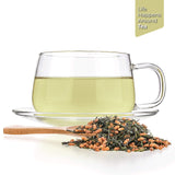 Tealyra - Imperial Gyokuro Genmaicha - Japanese Loose Leaf Tea - Gen Mai Cha Green Tea with Brown Roasted Rice - Caffeine Level Low - 200g (7-ounce)