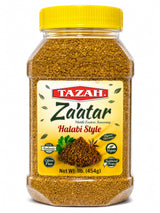 Tazah Zaatar 16oz Syrian Recipe Zatar Spice Blend Thyme Mixture Halabi Za'atar in Jar