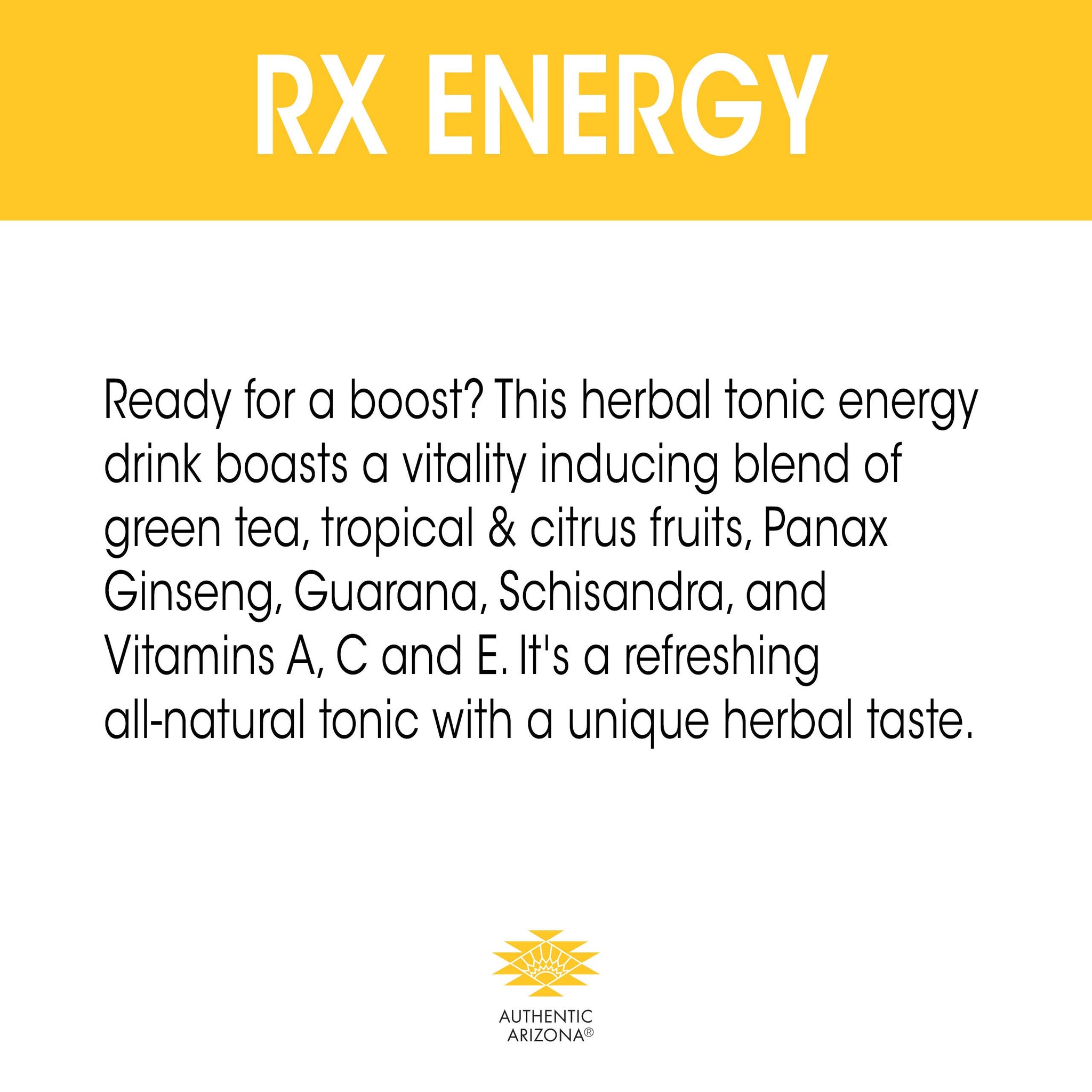 AriZona Rx Energy - Big Can, 22 Fl Oz (Pack of 24)