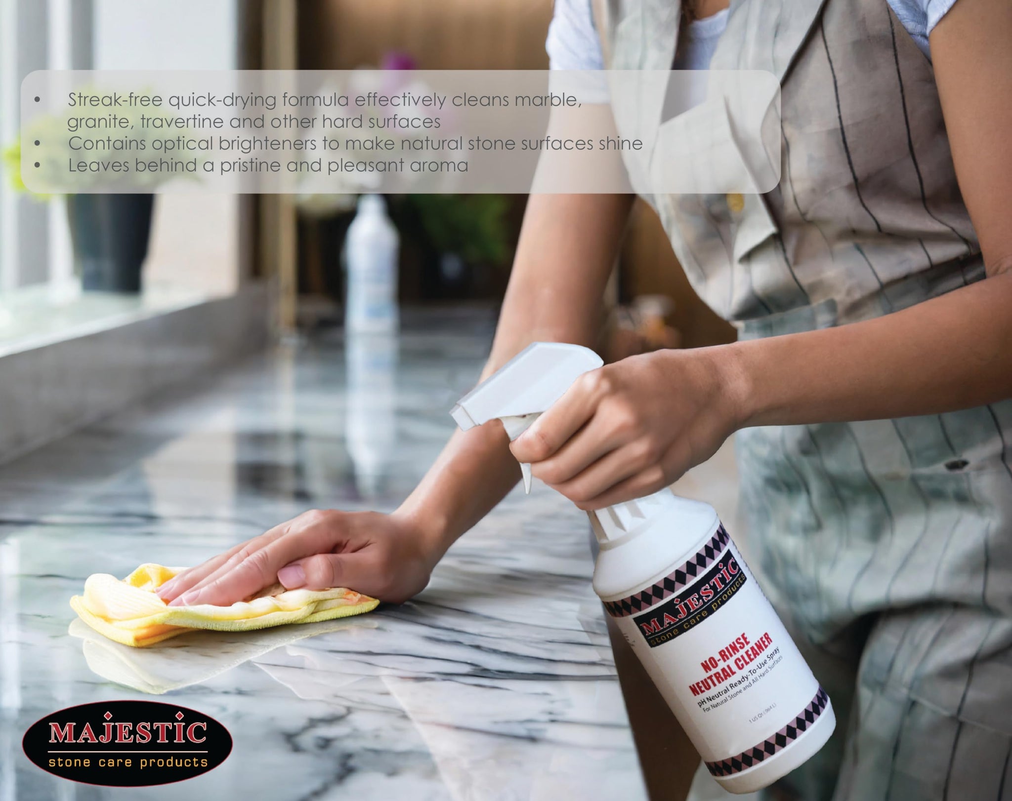 Majestic Stone Care Products Neutral Cleaner Ready-To-Use Spray Qt.