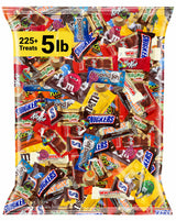 Chocolate Candy Variety Pack 5 lb, 225 Ct, Fun Size Individually Wrapped