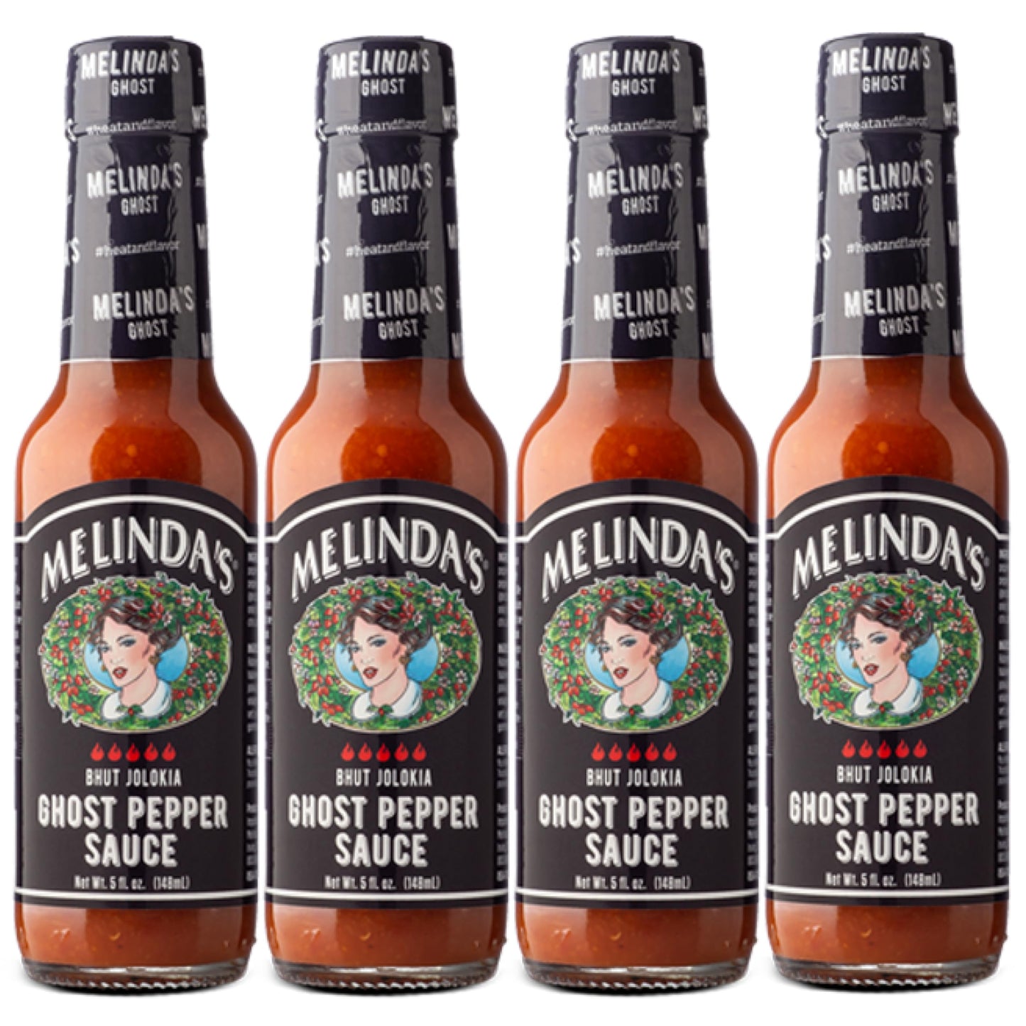 Melinda’s Ghost Pepper Hot Sauce - Gourmet Extra Spicy Hot Sauce - Made with Fresh Ingredients, Ghost Peppers (Bhut Jolokia), Habanero Pepper, Carrot