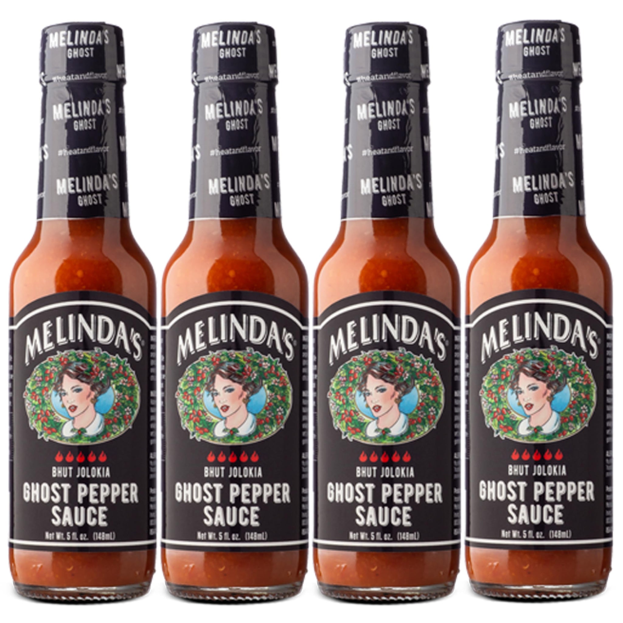 Melinda’s Ghost Pepper Hot Sauce - Gourmet Extra Spicy Hot Sauce - Made with Fresh Ingredients, Ghost Peppers (Bhut Jolokia), Habanero Pepper, Carrot